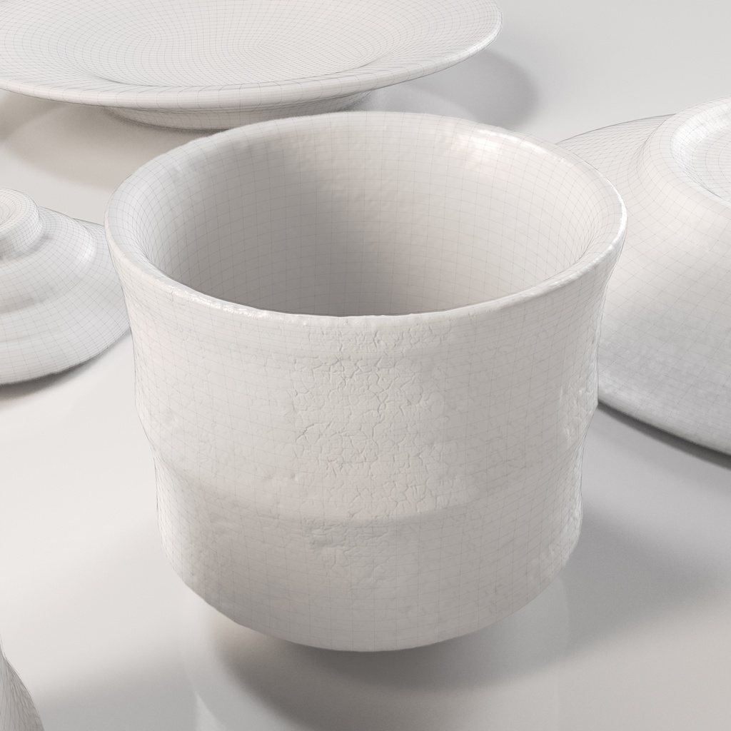 和食器セット4【3Dモデル】