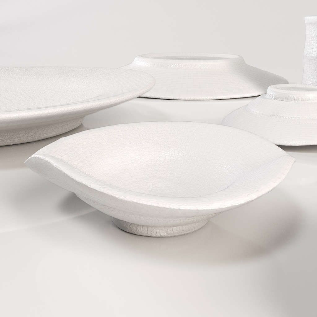 和食器セット4【3Dモデル】