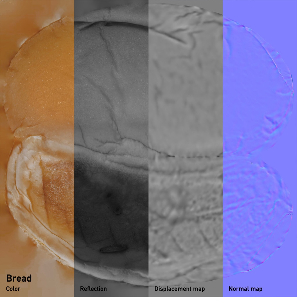 コッペパン(パッケージ付き)【3Dモデル】