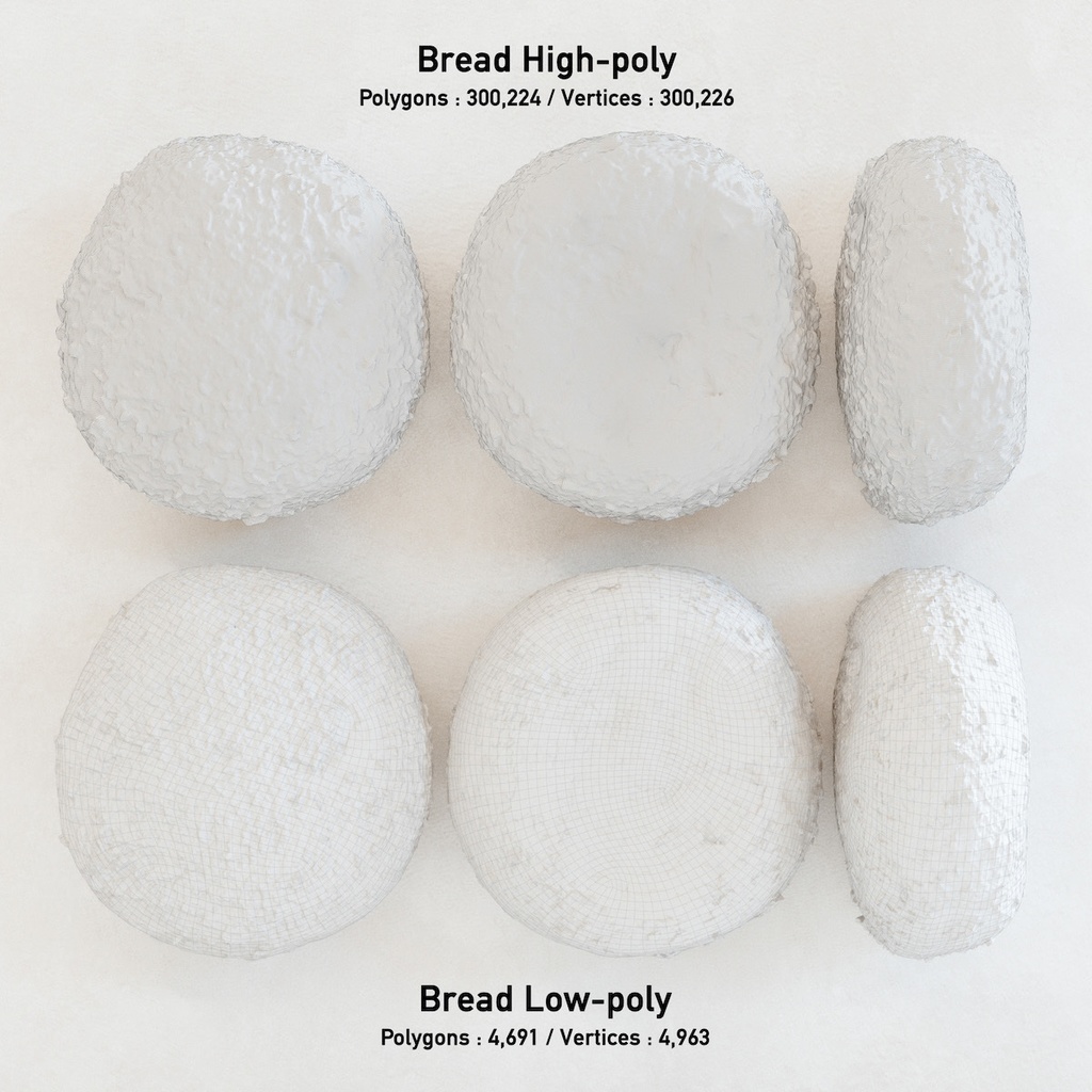 カレーパン(パッケージ付き)【3Dモデル】