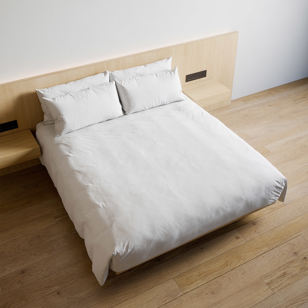 ホテル ベッド デュベスタイル - キングサイズ (W180cm)【家具3Dモデル】