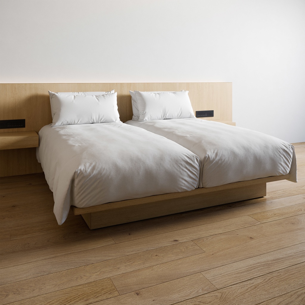 ホテル ベッド デュベスタイル - ハリウッドツイン (W100cm x2)【家具3Dモデル】