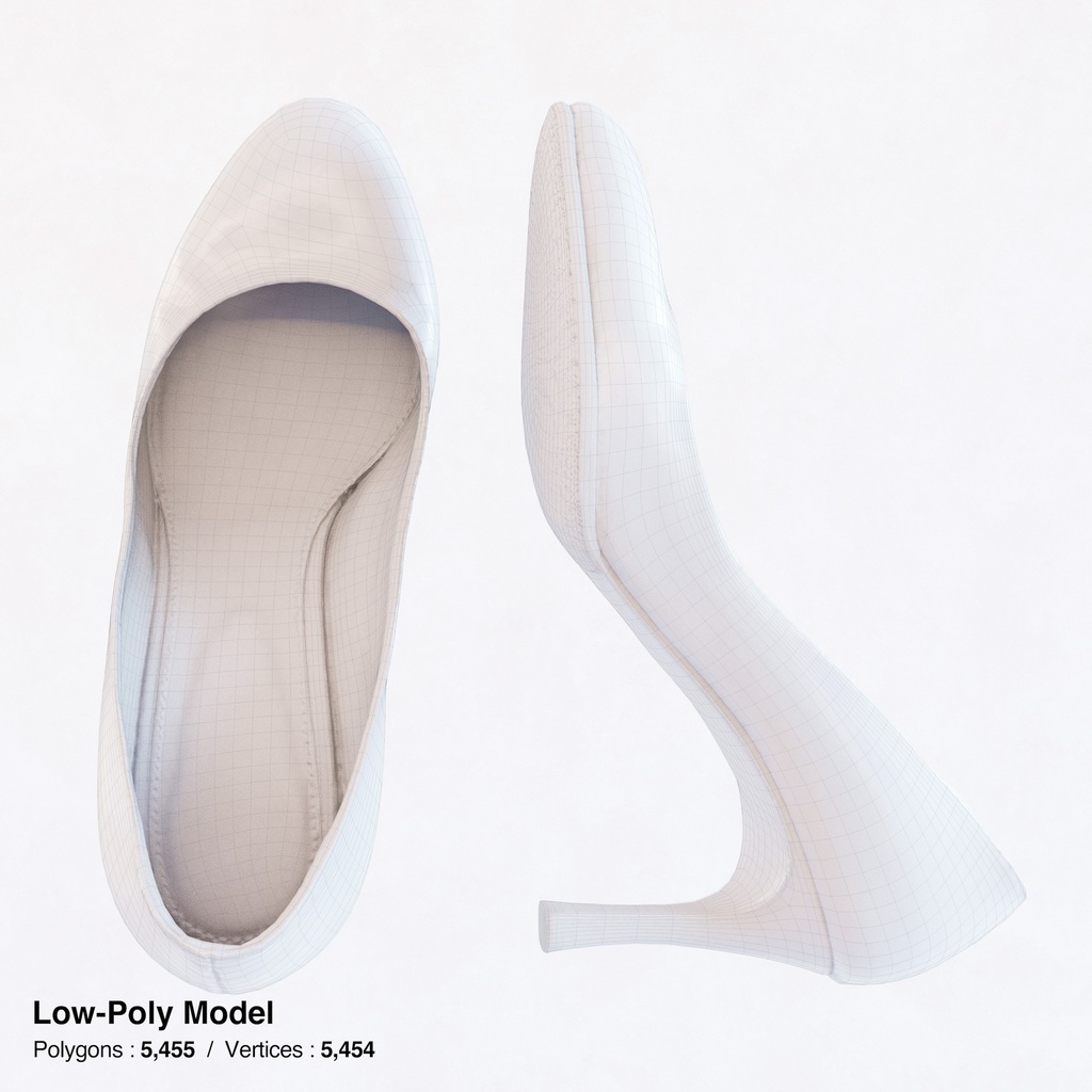 ハイヒール (スプールヒール) 【3Dモデル】