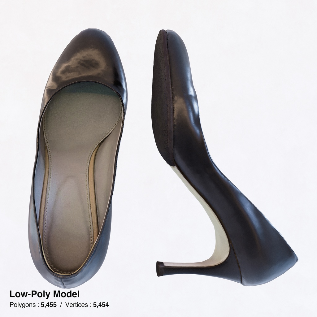 ハイヒール (スプールヒール) 【3Dモデル】