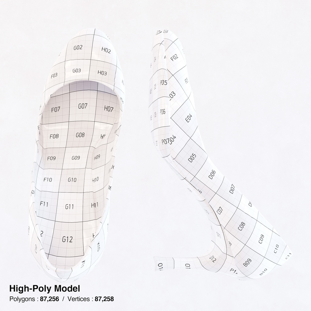 ハイヒール (スプールヒール) 【3Dモデル】