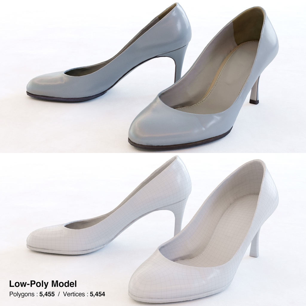 ハイヒール (スプールヒール) 【3Dモデル】