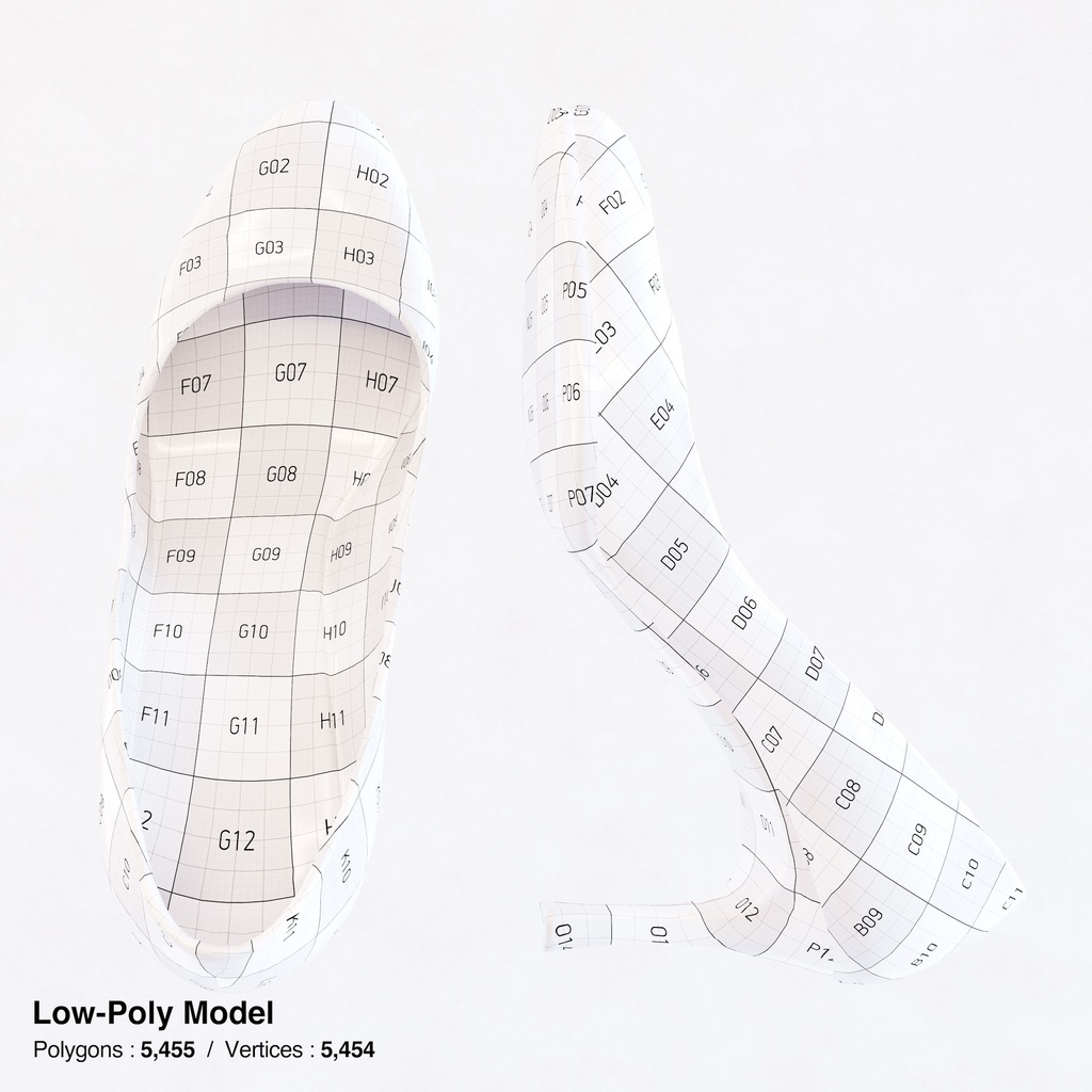 ハイヒール (スプールヒール) 【3Dモデル】