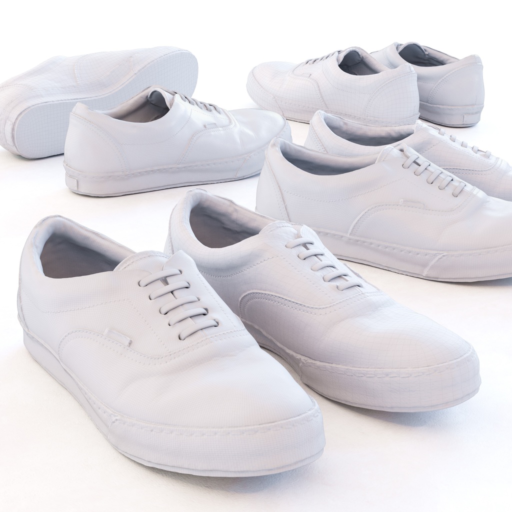 レザースニーカー 【3Dモデル】