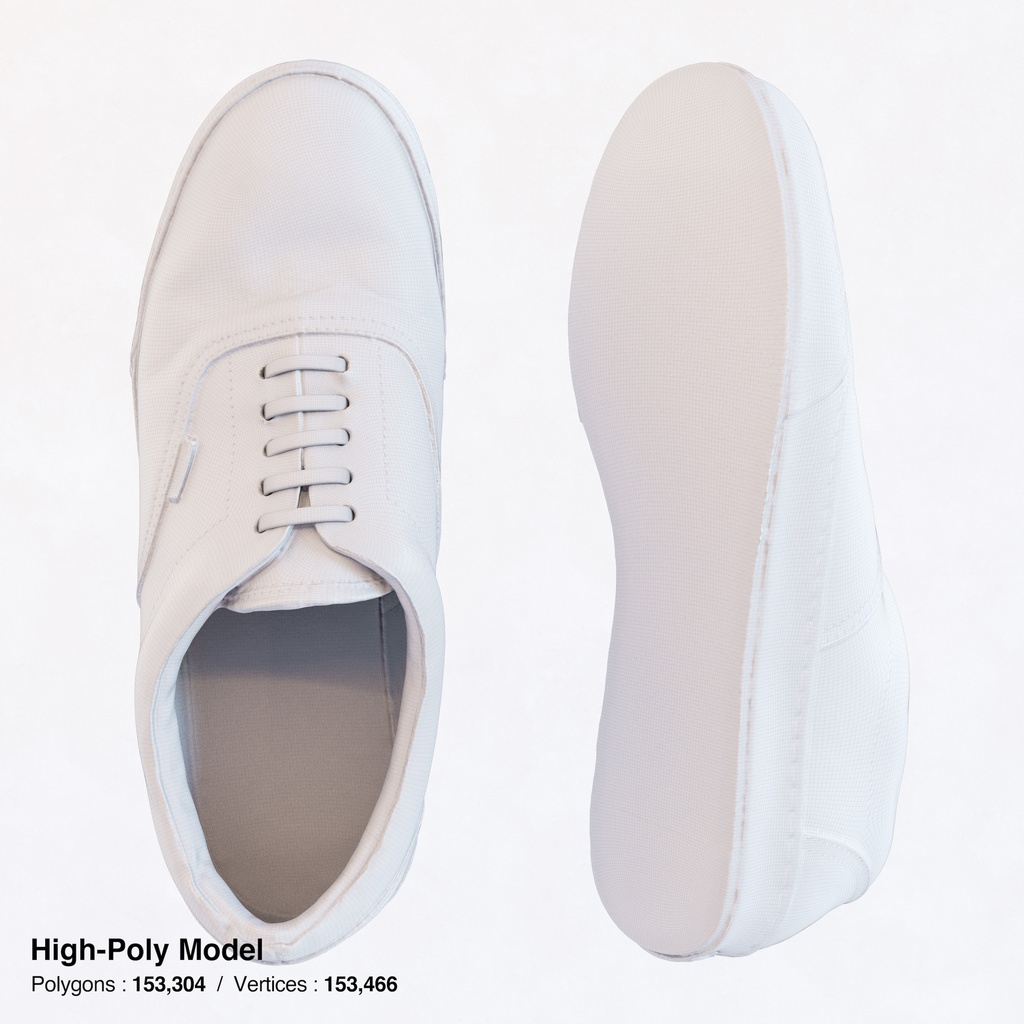 レザースニーカー 【3Dモデル】