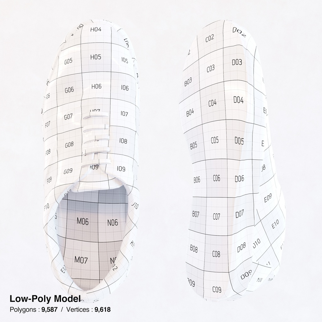 レザースニーカー 【3Dモデル】