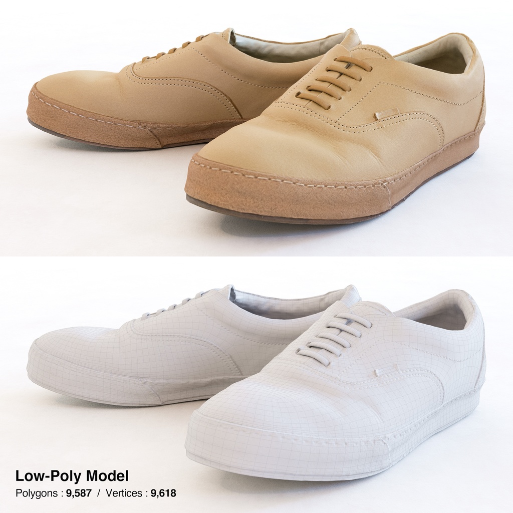 レザースニーカー 【3Dモデル】