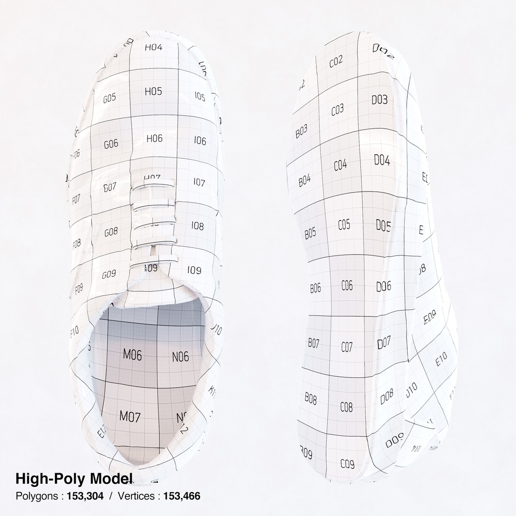 レザースニーカー 【3Dモデル】