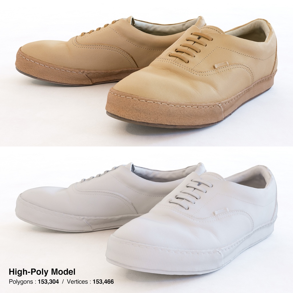 レザースニーカー 【3Dモデル】
