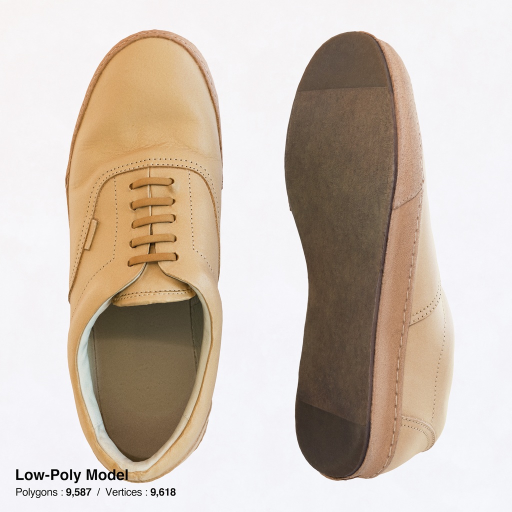 レザースニーカー 【3Dモデル】