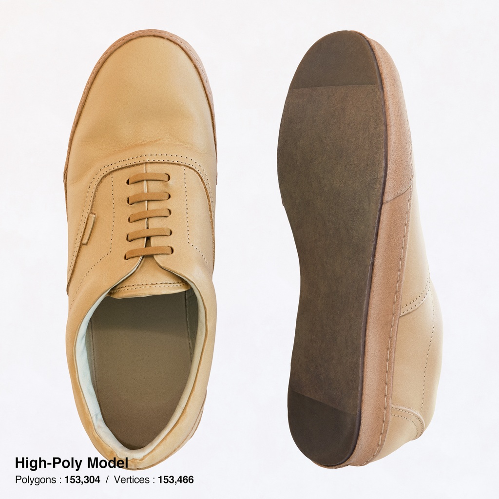 レザースニーカー 【3Dモデル】