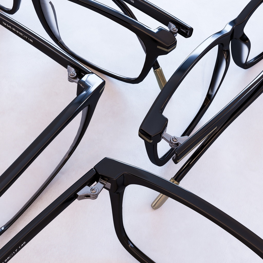 ウェリントンメガネ 【3Dモデル】