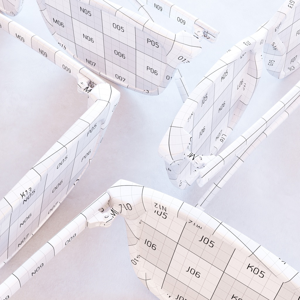 ウェリントンメガネ 【3Dモデル】