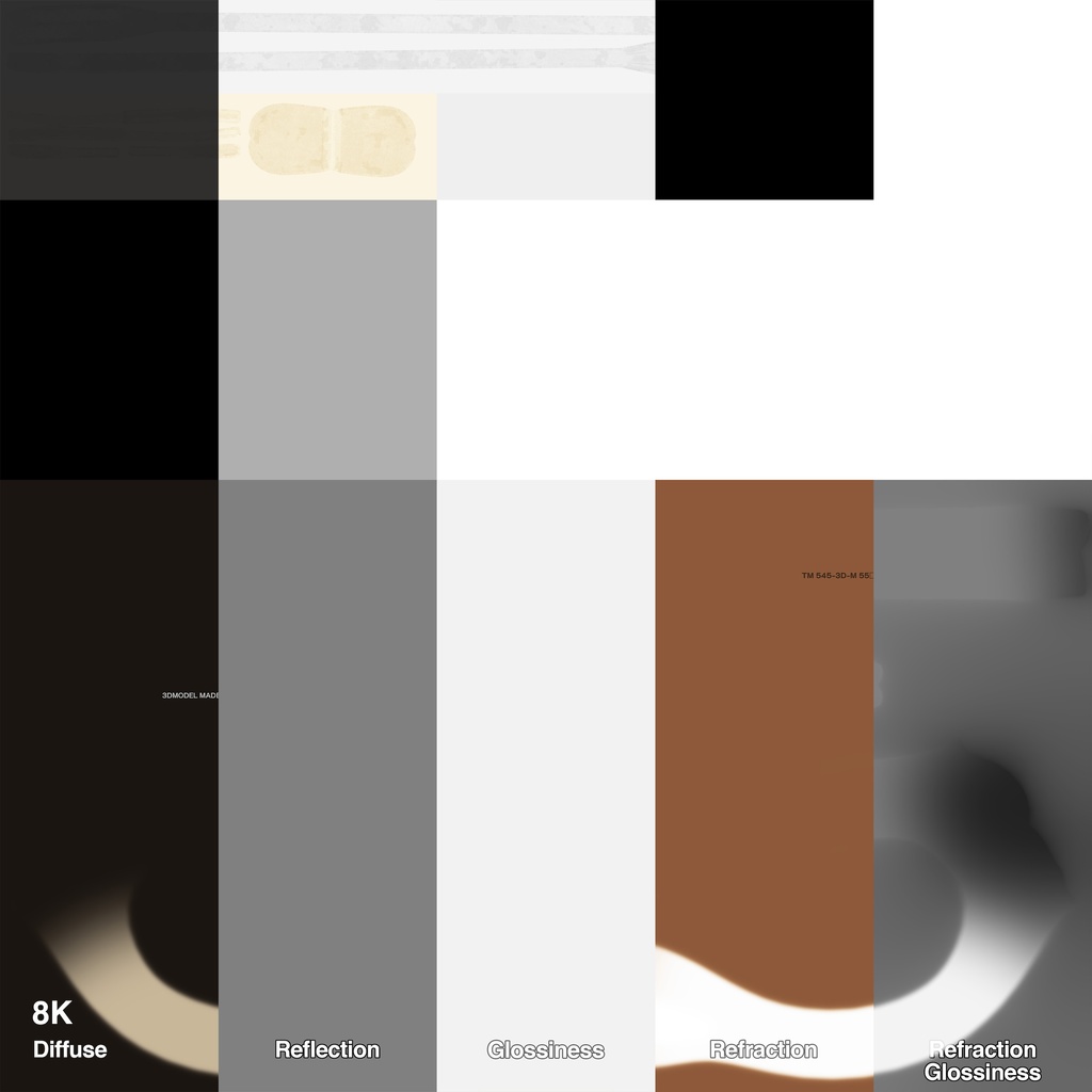 ウェリントンメガネ 【3Dモデル】