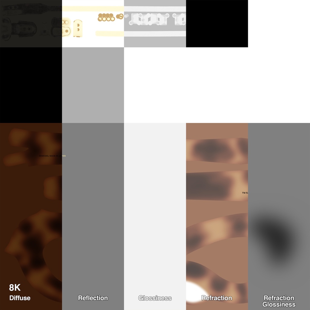 ボストンメガネ 【3Dモデル】