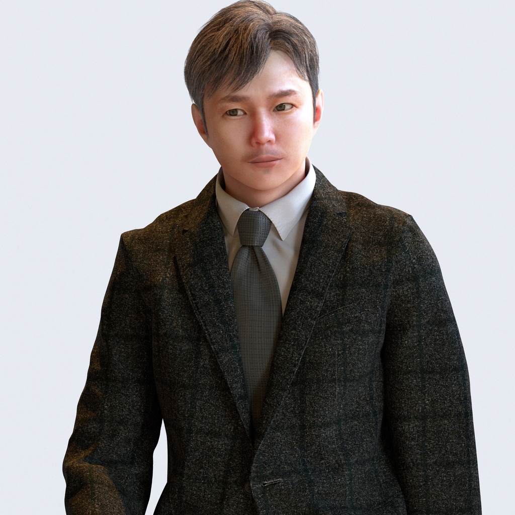 ビジネス男性 5ポーズセット1 - B1-M1S【3D人物モデル/人間3Dモデル】