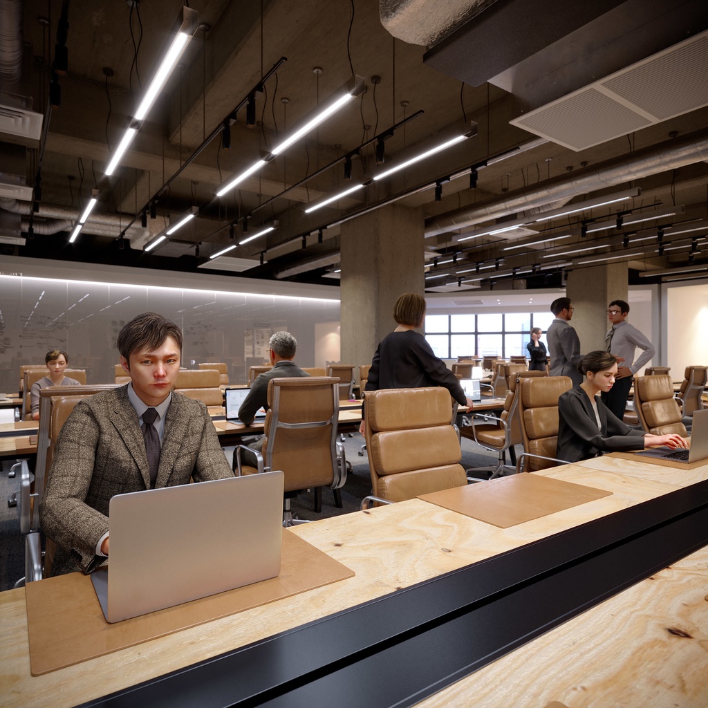 ビジネス男性 5ポーズセット1 - B1-M1S【3D人物モデル/人間3Dモデル】