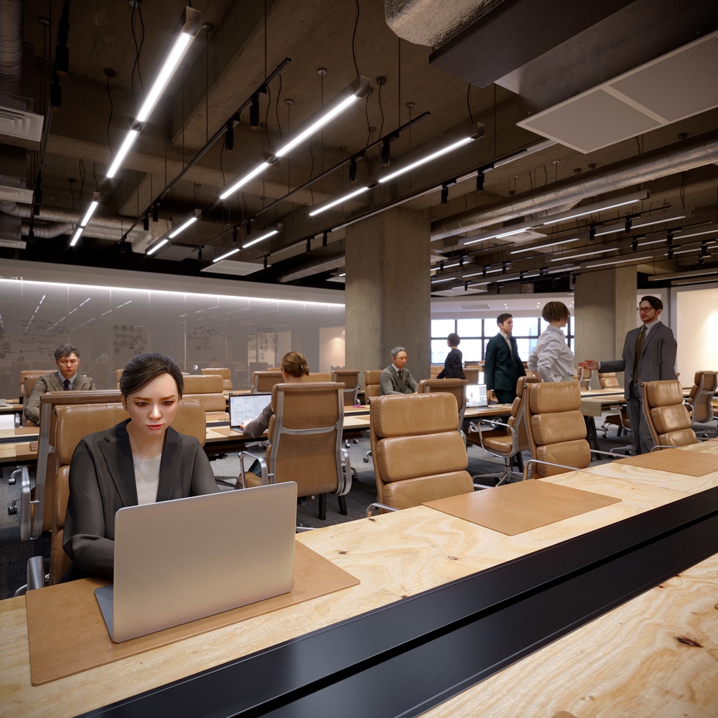 ビジネス男性 5ポーズセット 2 - B1-M2U【3D人物モデル/人間3Dモデル】