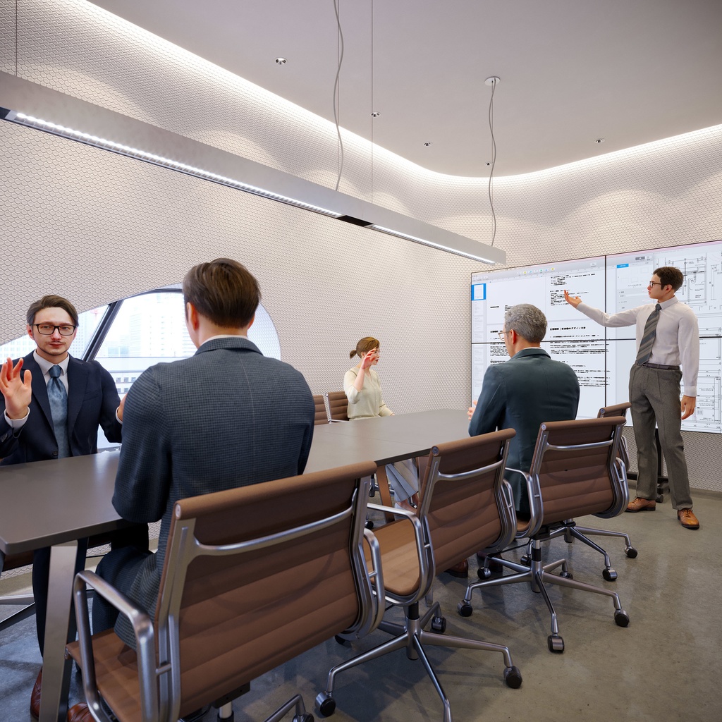 ビジネス男性 5ポーズセット 2 - B1-M2U【3D人物モデル/人間3Dモデル】