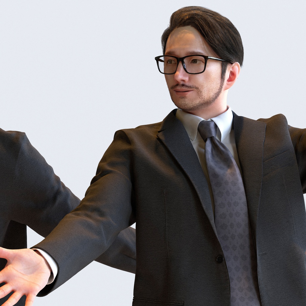 ビジネス男性 5ポーズセット 2 - B1-M2U【3D人物モデル/人間3Dモデル】