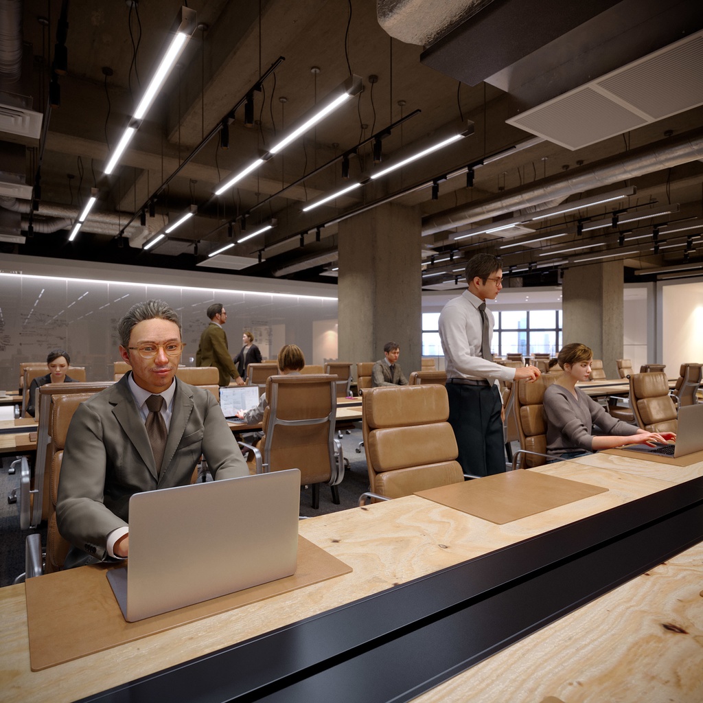 ビジネス男性 5ポーズセット 3 - B1-M3Y【3D人物モデル/人間3Dモデル】