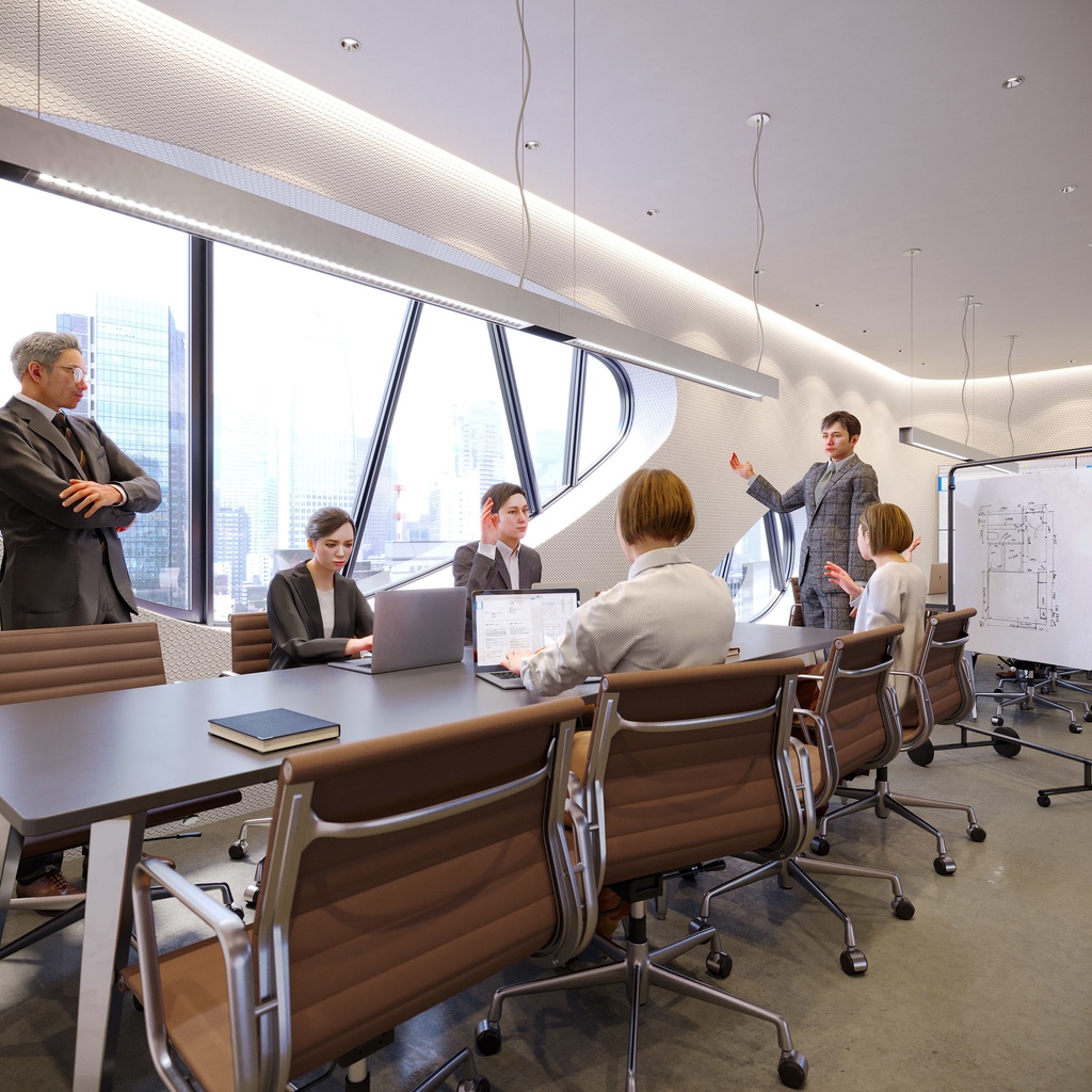 ビジネス男性 5ポーズセット 4 - B1-M4G【3D人物モデル/人間3Dモデル】