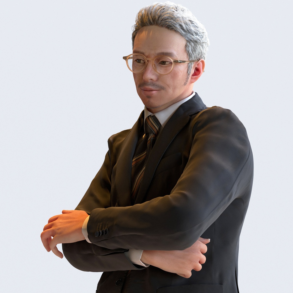 ビジネス男性 5ポーズセット 4 - B1-M4G【3D人物モデル/人間3Dモデル】