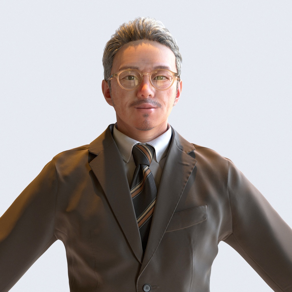 ビジネス男性 Aポーズ 4 - B1-M4G A【3D人物モデル/人間3Dモデル】
