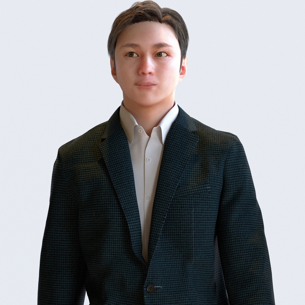 ビジネス男性 5ポーズセット 5 - B1-M5E【3D人物モデル/人間3Dモデル】