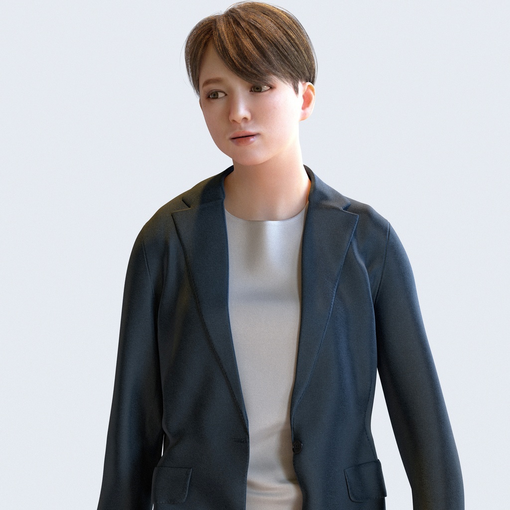 ビジネス女性 5ポーズセット 2 - B1-F2K【3D人物モデル/人間3Dモデル】