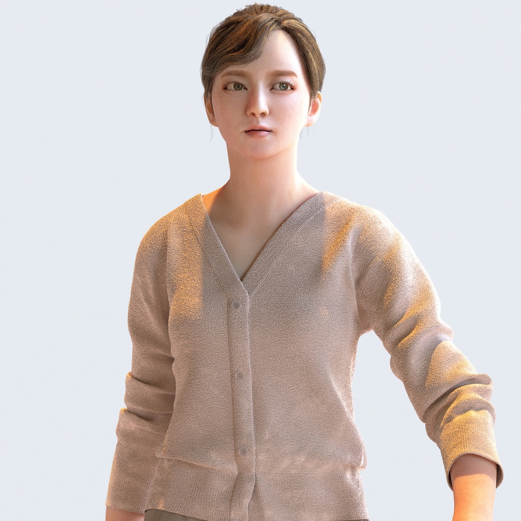 ビジネス女性 5ポーズセット 4 - B1-F4H【3D人物モデル/人間3Dモデル】