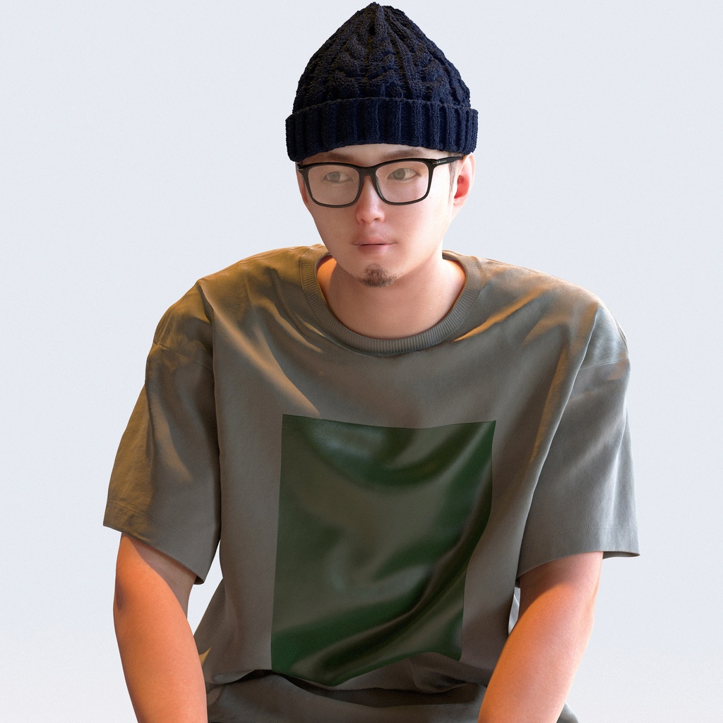 カジュアル男性 5ポーズセット 3 - C1-M3Y【3D人物モデル/人間3Dモデル】