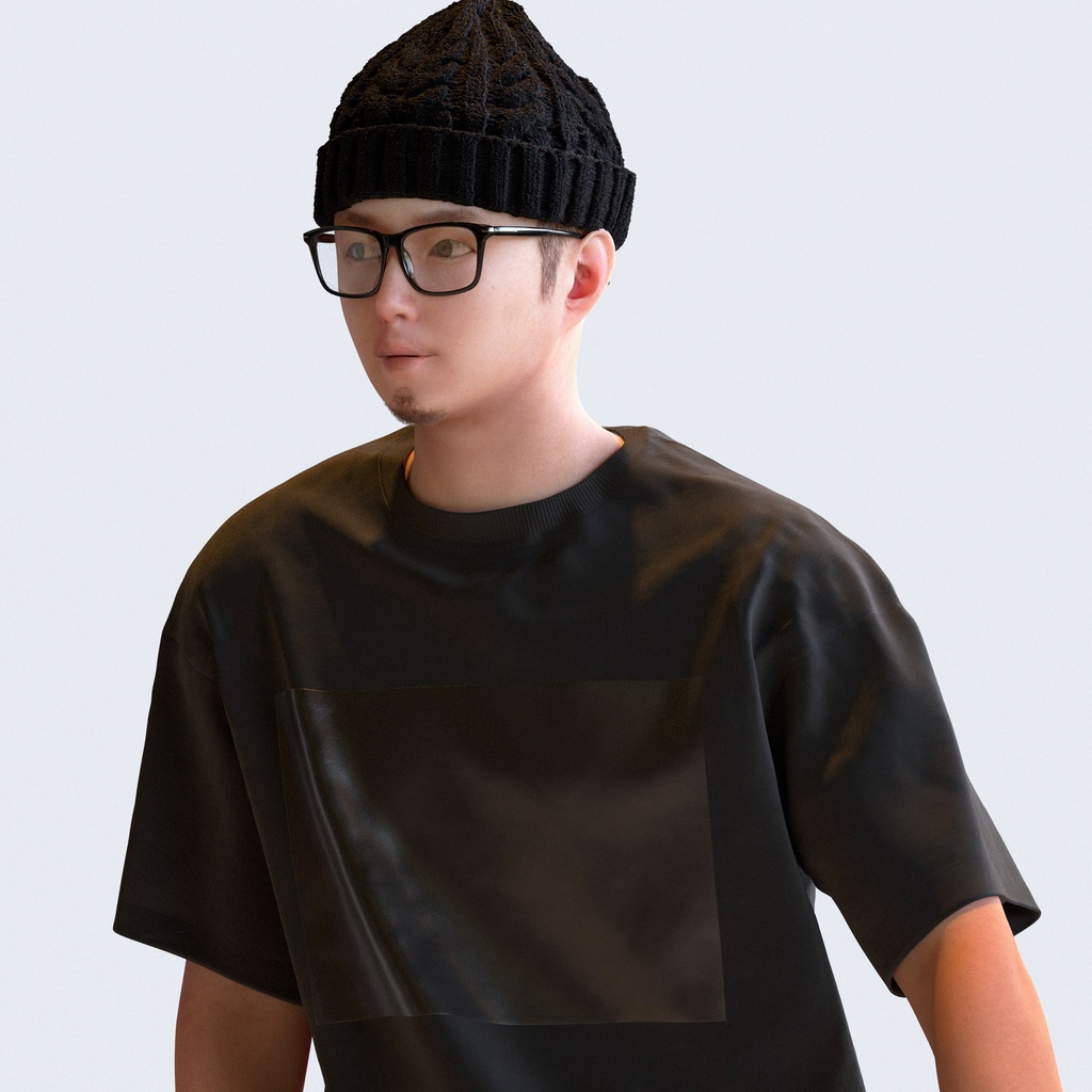 カジュアル男性 5ポーズセット 3 - C1-M3Y【3D人物モデル/人間3Dモデル】