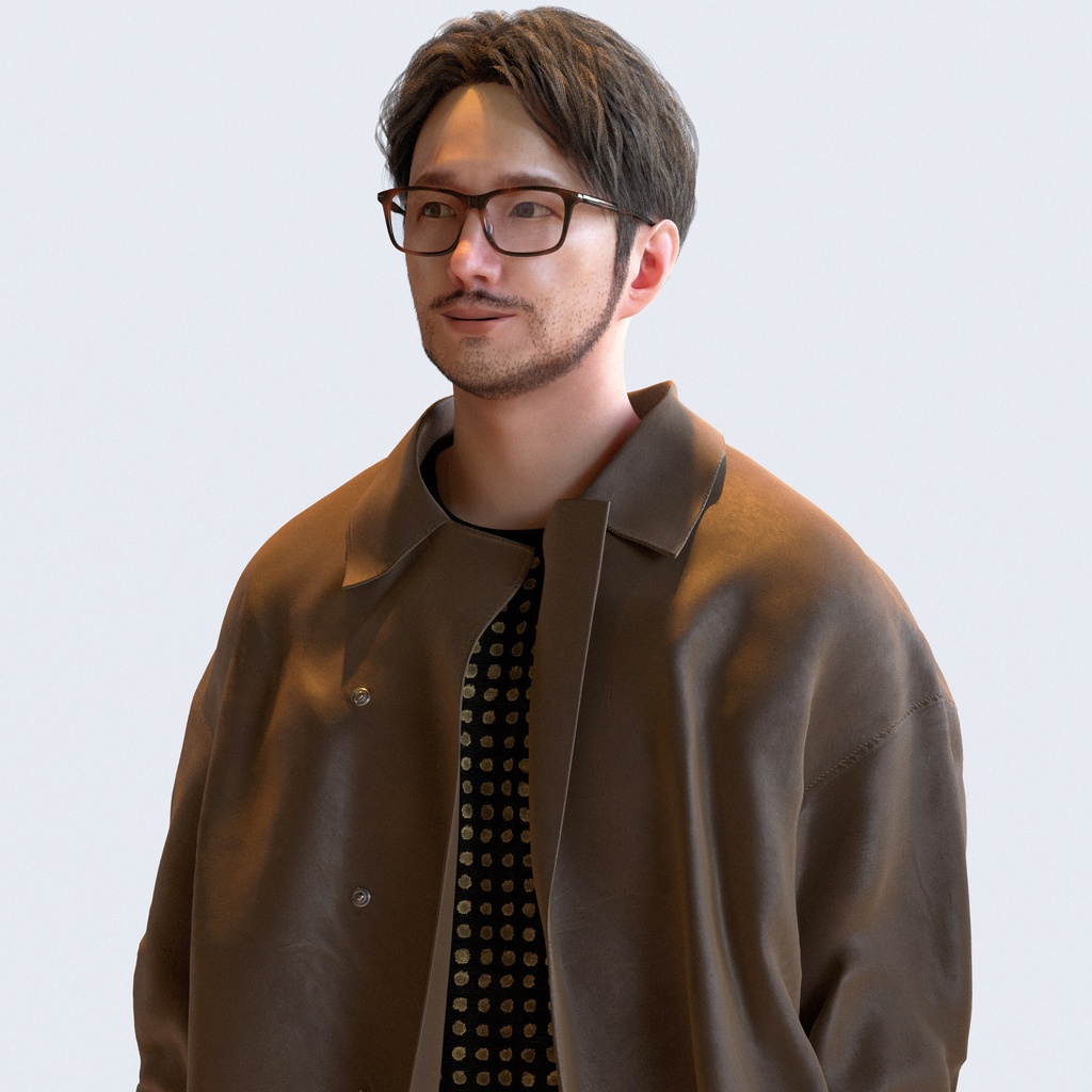 カジュアル男性 5ポーズセット 5 - C1-M5U【3D人物モデル/人間3Dモデル】