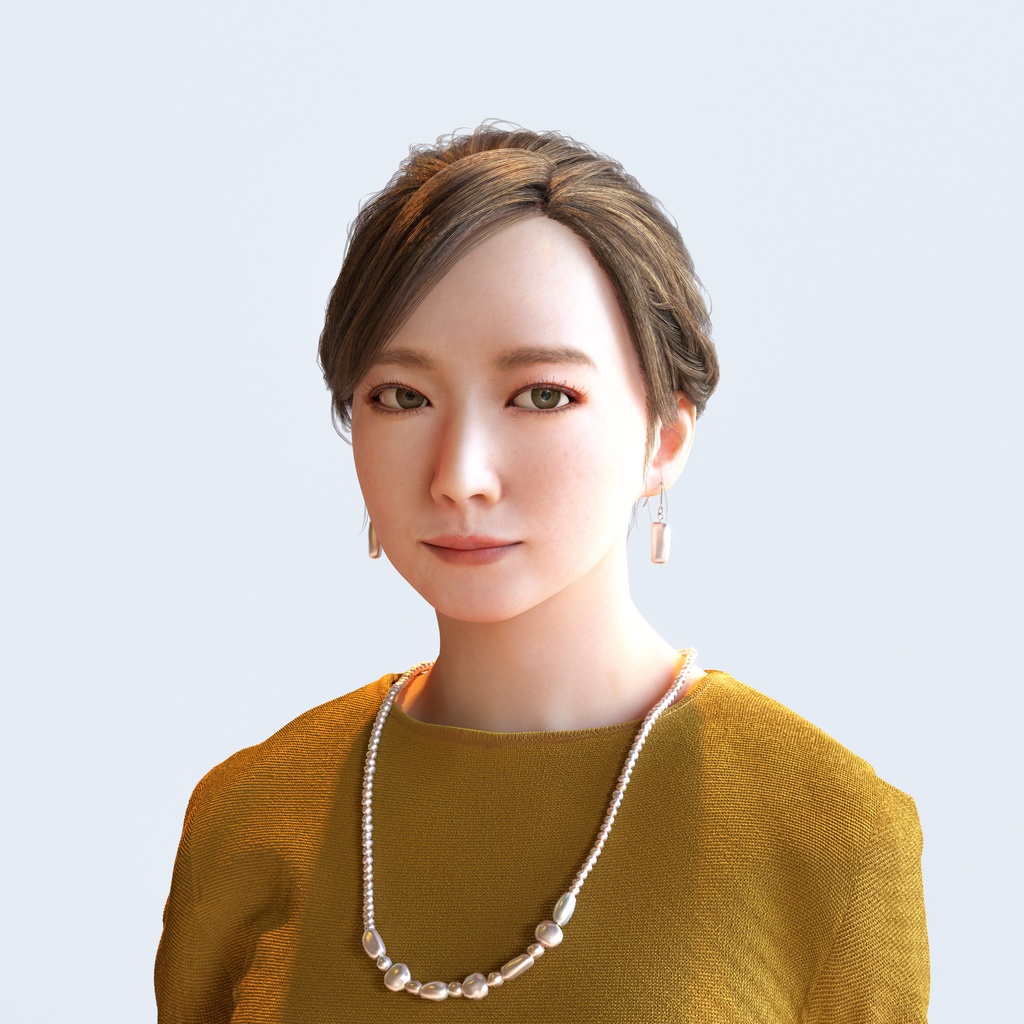 スマートカジュアル女性 5ポーズセット1 - S1-F1M【3D人物モデル/人間3Dモデル】