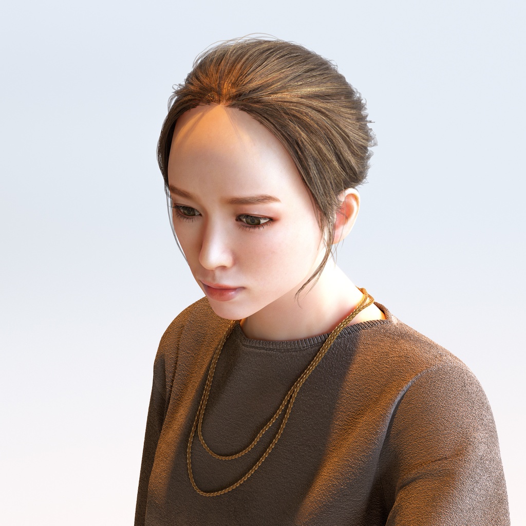 スマートカジュアル女性 5ポーズセット3 - S1-F3K【3D人物モデル/人間3Dモデル】