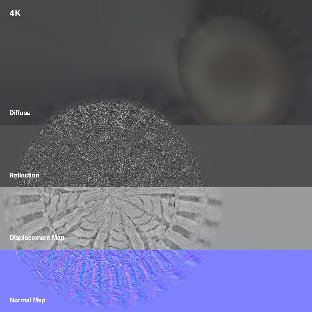 ニット帽 - ケーブルニットキャップ 【3Dモデル】