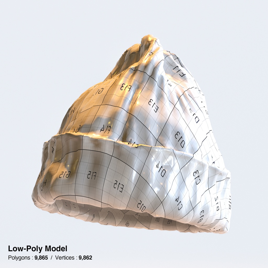 ニット帽 - ニットキャップ 【3Dモデル】