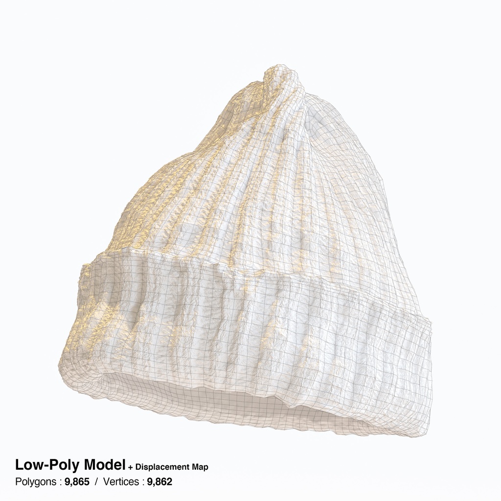 ニット帽 - ニットキャップ 【3Dモデル】