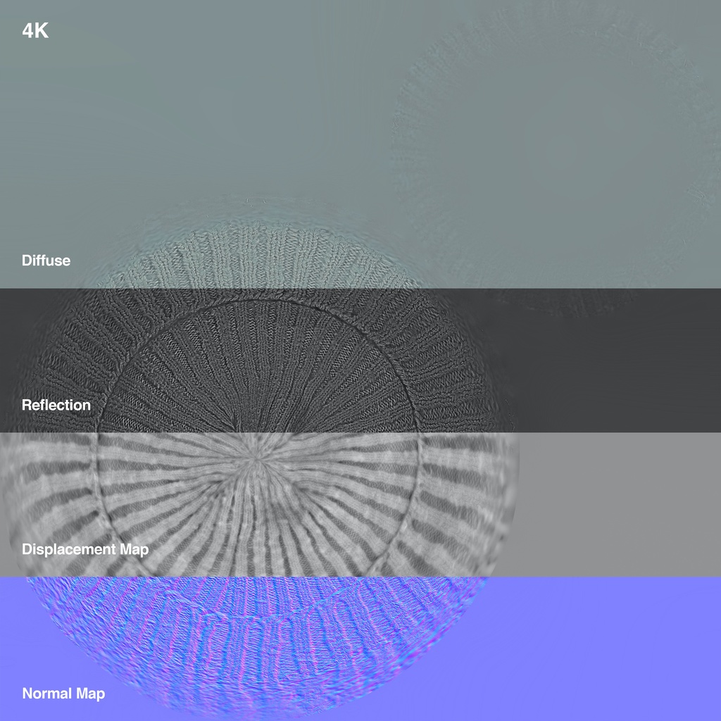 ニット帽 - ニットキャップ 【3Dモデル】