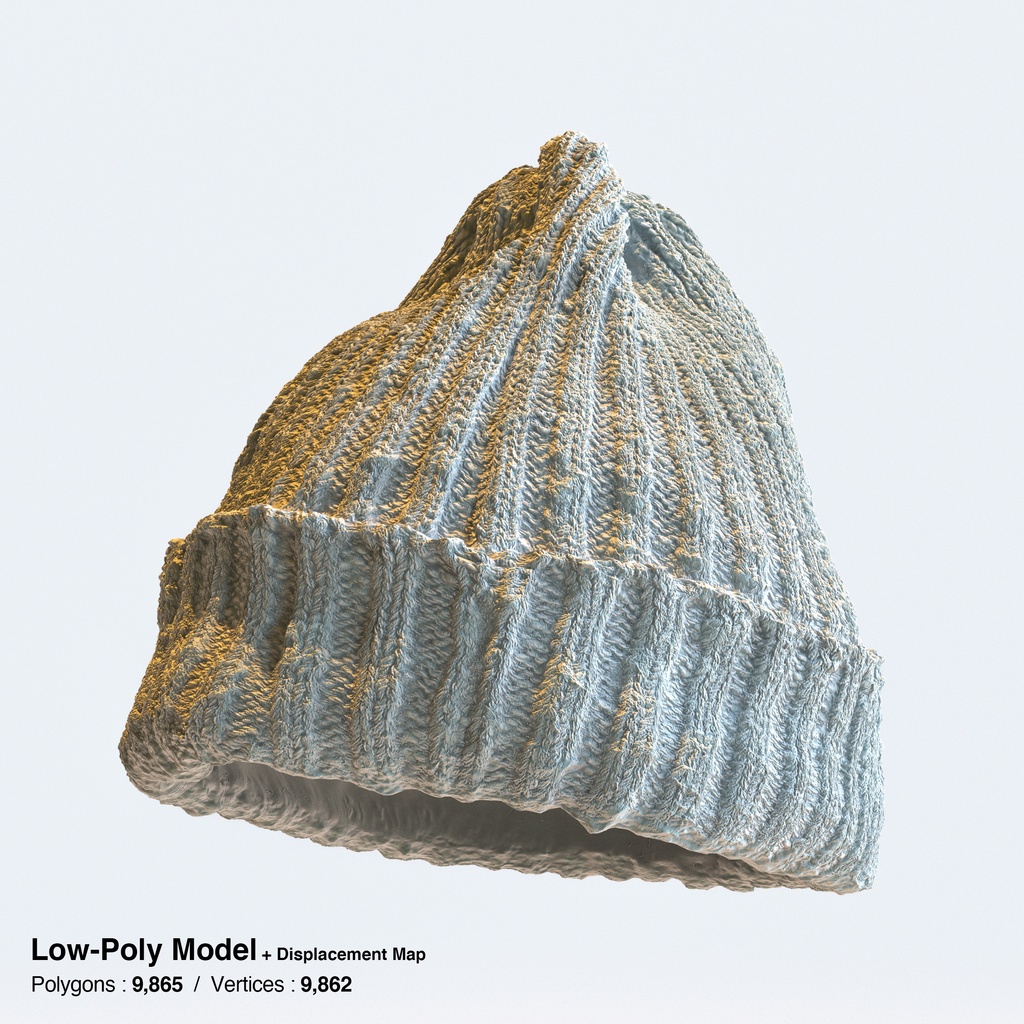 ニット帽 - ニットキャップ 【3Dモデル】