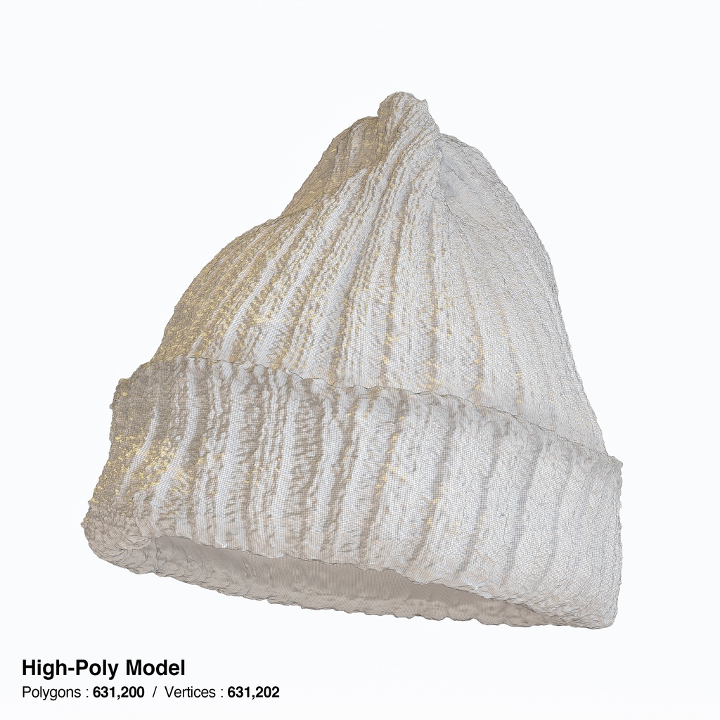 ニット帽 - ニットキャップ 【3Dモデル】