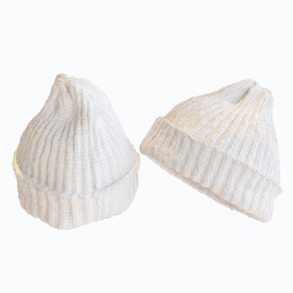 ニット帽 - ニットキャップ 【3Dモデル】