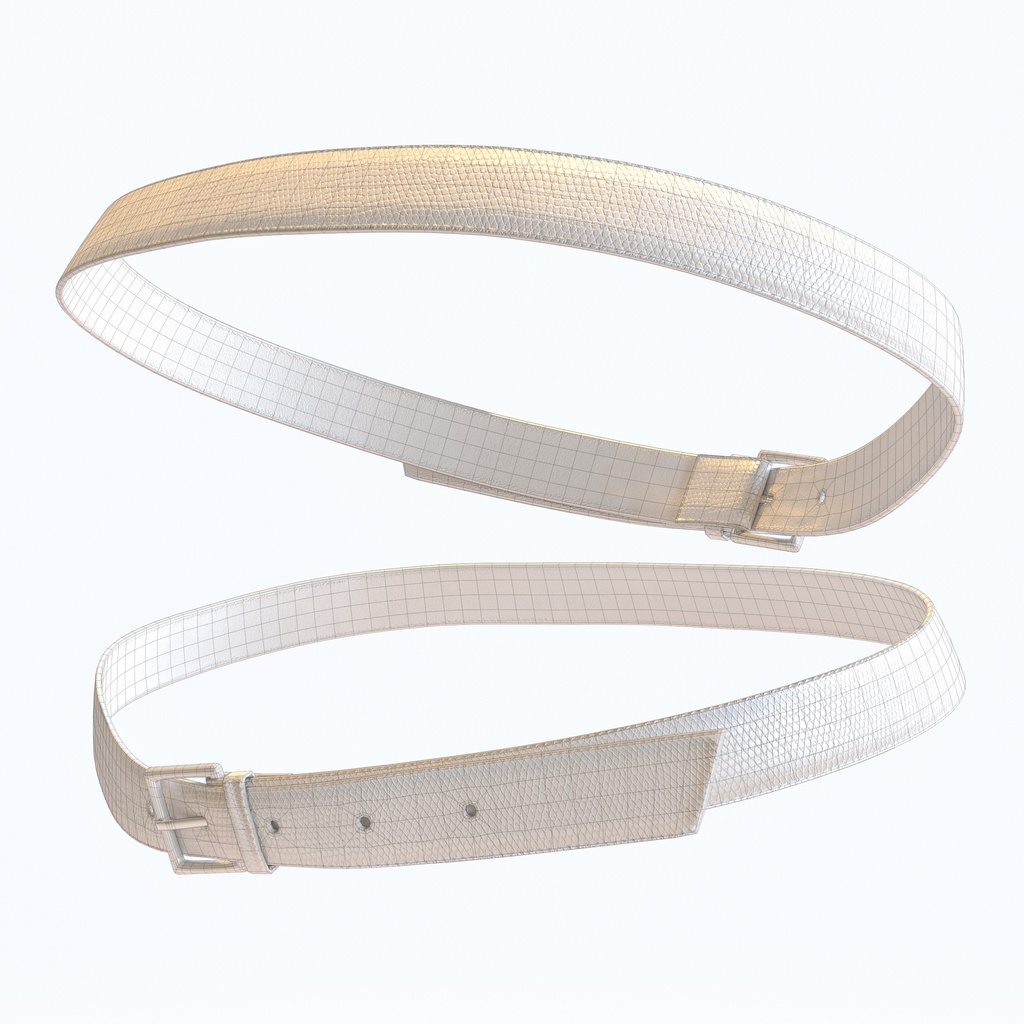 革ベルト - レザーベルト 【3Dモデル】