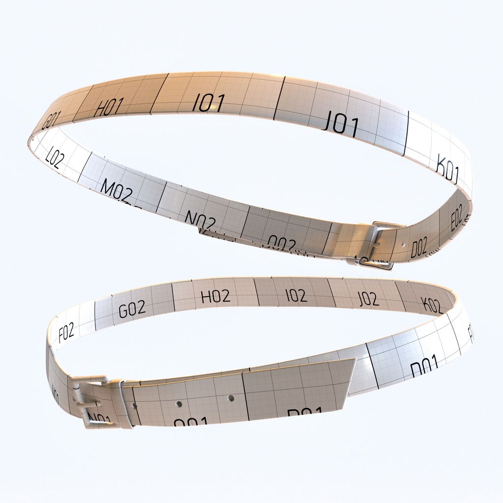 革ベルト - レザーベルト 【3Dモデル】