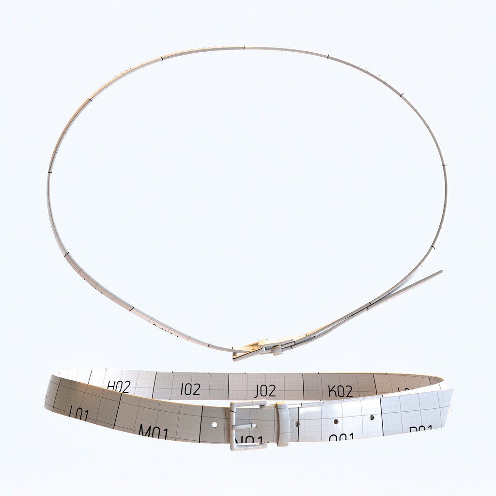 革ベルト - レザーベルト 【3Dモデル】